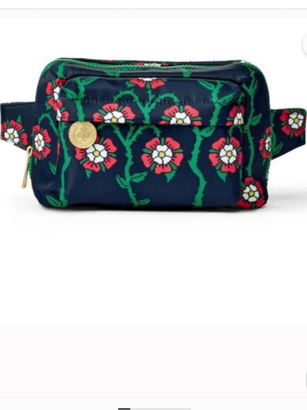Rowing Blazers Navy Floral Rose Print Belt Bag